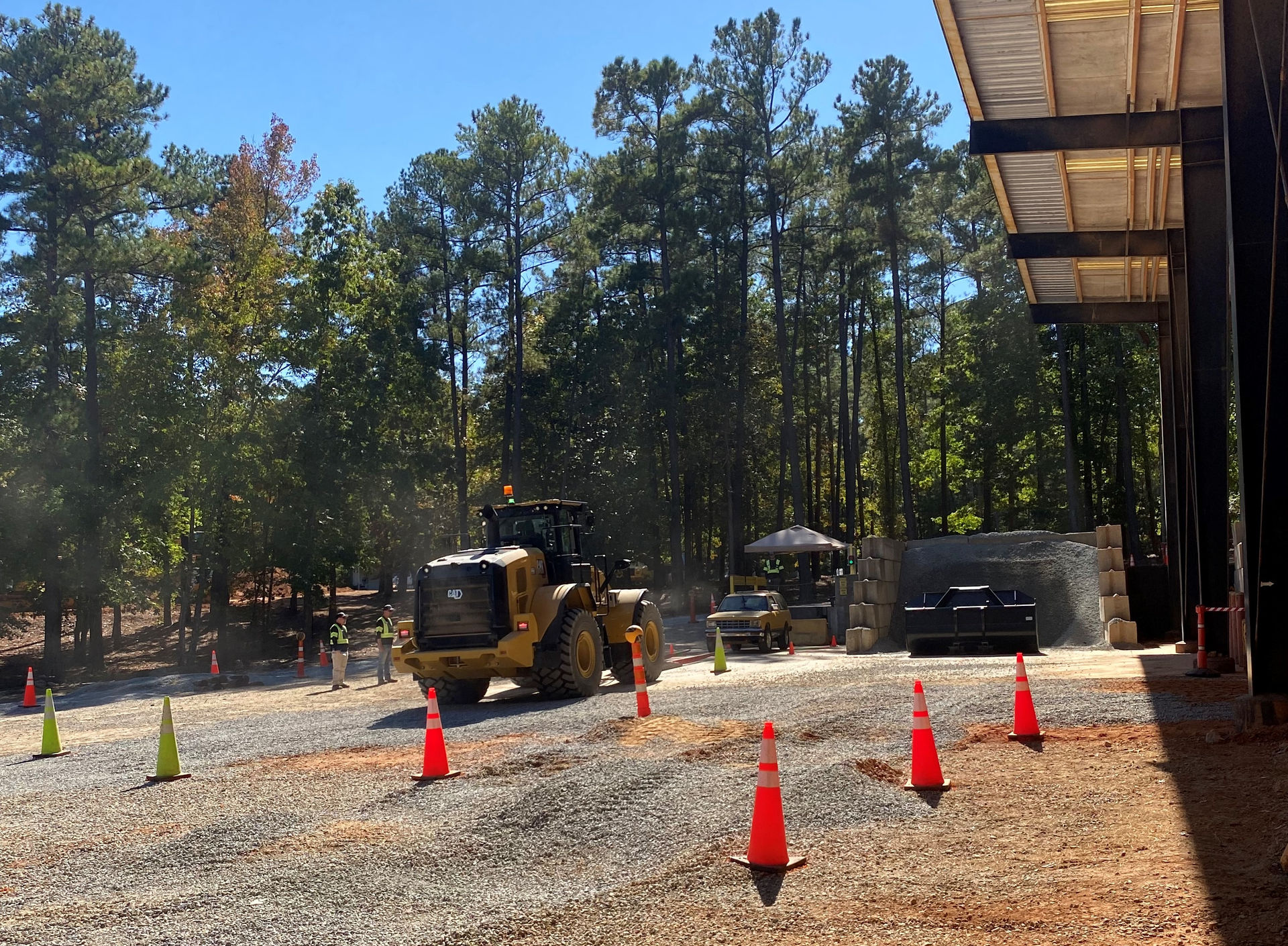 The Caterpillar Global Operator Challenge in Clayton, N.C., had a wheel loader portion that required competitors to cart around a 1980s-era Cat yellow Chevy Blazer.