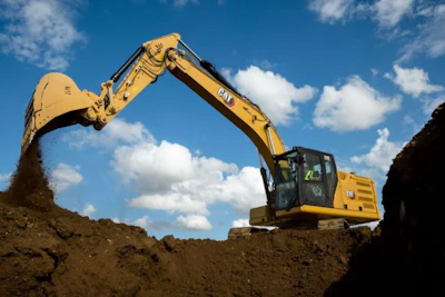 Caterpillar's 320 Medium Excavator was on display at bauma 2022.