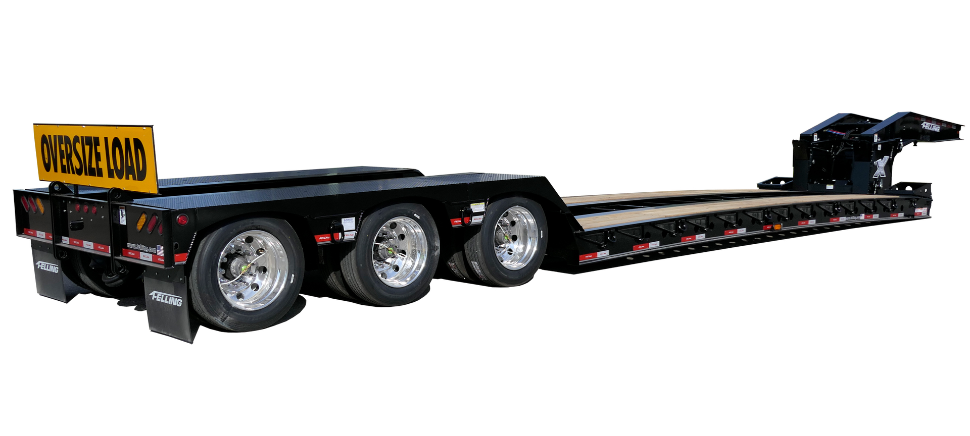 The gooseneck stirrups provide an additional 1-3/4-in. ground clearance for hookup and disconnect. Auto-ratcheting load blocks have also been factored into the neck design.
