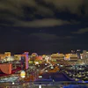 The rooftop view from Ghostbar in Las Vegas on Jan. 17 during the announcement of Doosan Infracore North America's construction equipment rebrand as DEVELON.