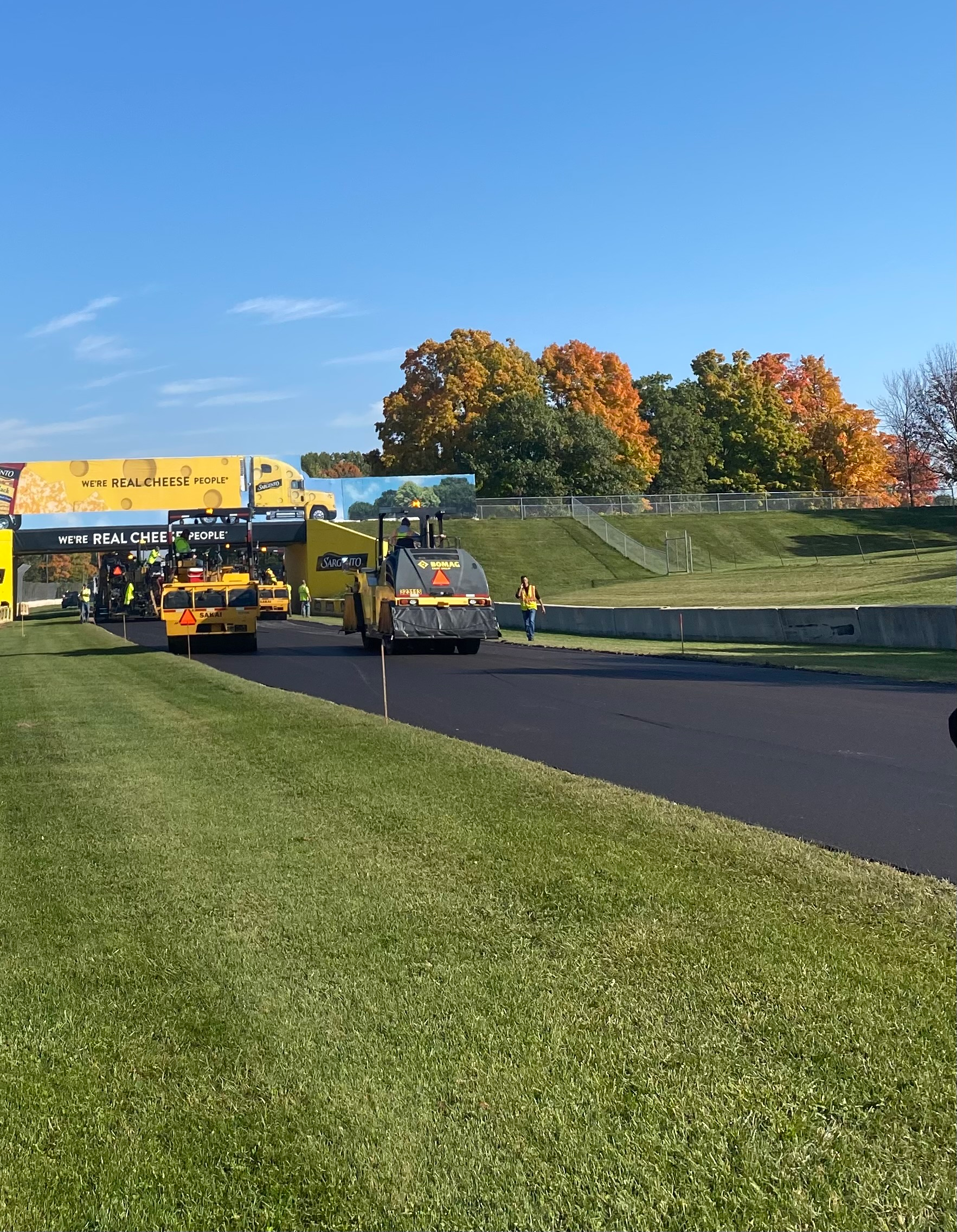 Large projects like the October 2022 repaving of the iconic Road America racetrack in Elkhart Lake, Wis., require detailed traffic control plans and excellent communication.