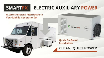 SmartPX is a true electric genset that, unlike an inverter, uses a rotary generator to produce pure sine-wave 120V AC/240V AC power to run demanding equipment.