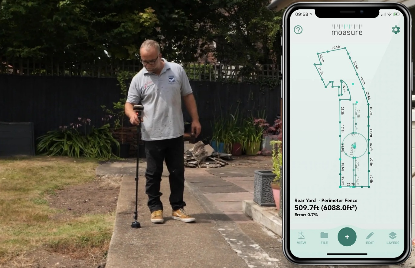The proprietary Moasure PRO companion app offers users the ability to export measurement drawings in a variety of formats including PDF, CSV and DXF file types.
