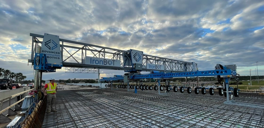 CONEXPO The IronBOT Rebar Lifting Carrying and Placing Robot