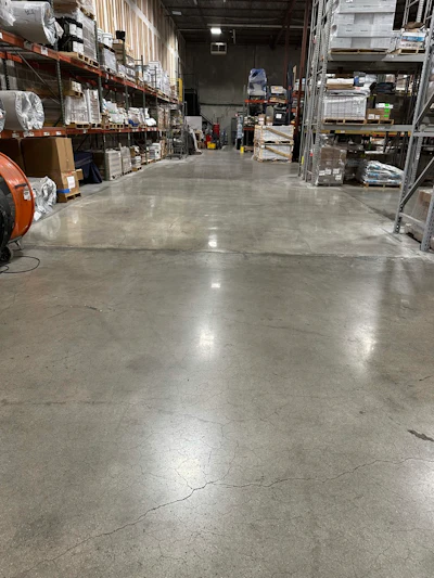 Case Study of Coval Polished Concrete Sealer On A Warehouse Floor