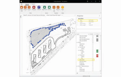 RockAlert provides a way to identify the location of rocks, water and other strata within the design platform.