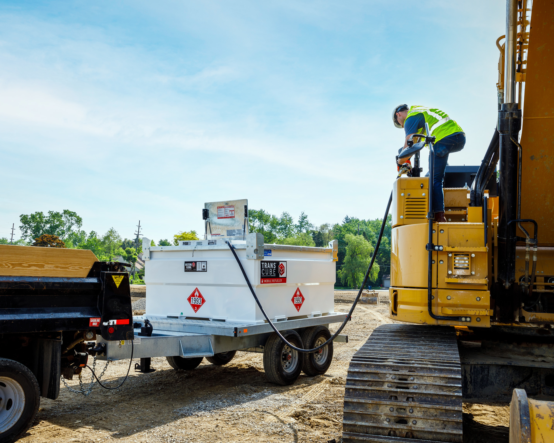 For sites where alternative power solutions aren't possible, fuel tanks help store diesel.
