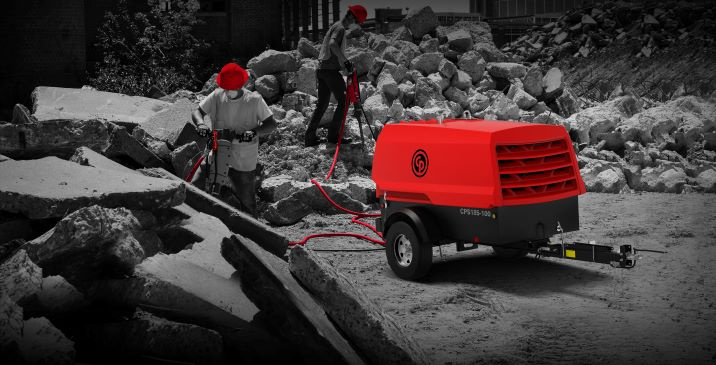 Equipped with a liquid-cooled, three-cylinder Kohler diesel engine, the CPS 185-100 is built to power two 90-lb. breakers, or other additional tools, and ranges up to 125 psi.