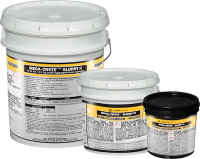 Four times stronger than concrete, the medium-cure compound can be applied to damp concrete and cold floors down to 35°F (2°C).