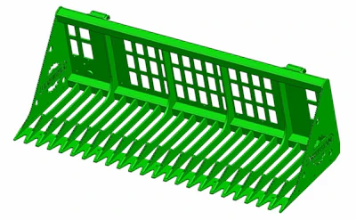 With 2-in. tine spacing, this attachment can be used in dry, loose soil conditions.