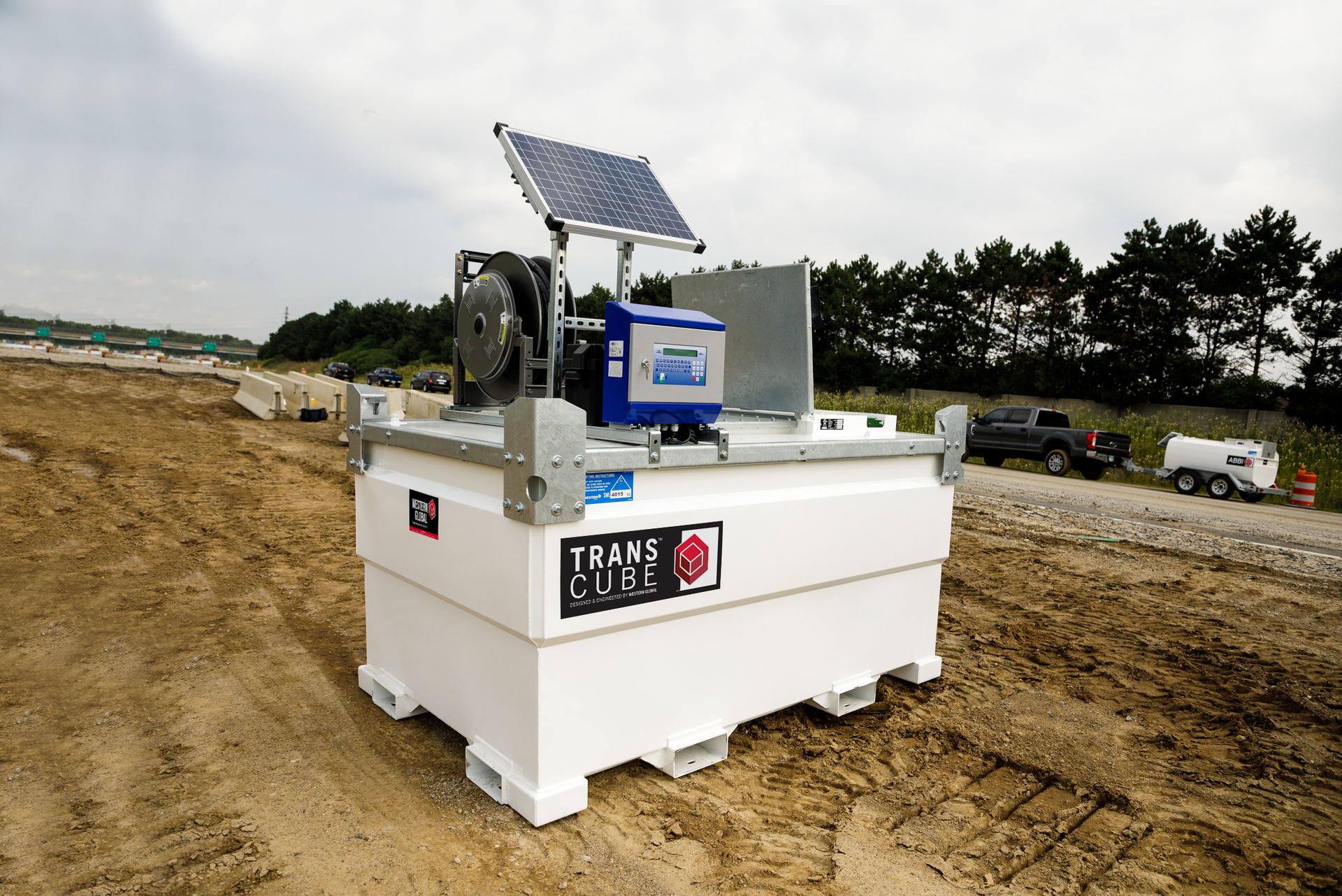 Available plug-and-play fuel storage accessories include pumps, hoses and specialized accessories such as fire extinguishers, trailers and solar panels.