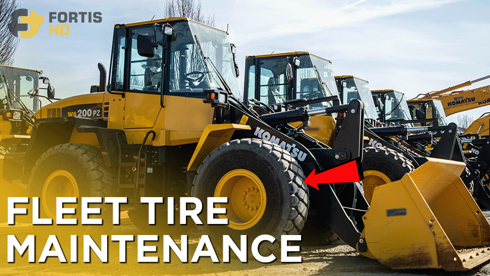 Tire Loaders Lined Up To Show The Fleet Of Machinery