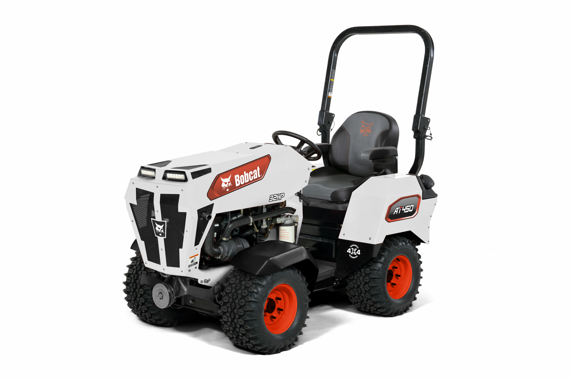 Powered by a 32-hp, liquid-cooled gasoline engine, the AT450 can navigate slopes as steep as 30 degrees.