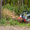 With a working width of 60 in., the disc mulcher is purpose-built for 75- to 132-hp skid steers and compact track loaders that operate with as little as 30-50 gallons per minute (gpm) of auxiliary hydraulic flow.