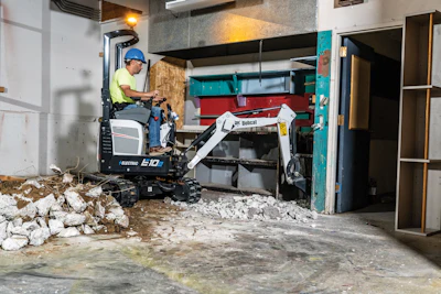 Earlier this year, Doosan Bobcat released the E10e and E32e battery-powered excavators. Releasing no emissions, the excavators can be used quietly for challenging job tasks on very tight construction sites.
