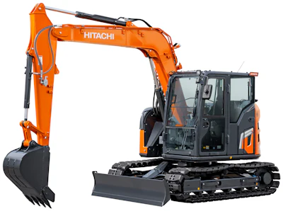 An ultra-short-tail swing radius on the ZX75US-7 allows access to confined spaces while an ultra-short-tail swing radius with swing boom model ZX85USB-7 digs next to walls and guard rails.