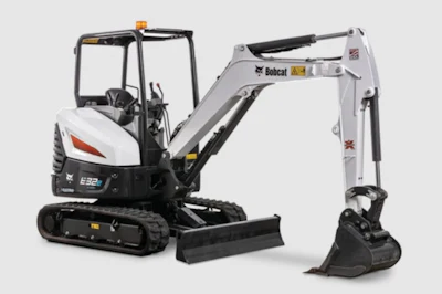 Powered by a 44.5 kWh lithium-ion battery, the electric excavator offers four hours of continuous operation or eight hours of intermittent use.