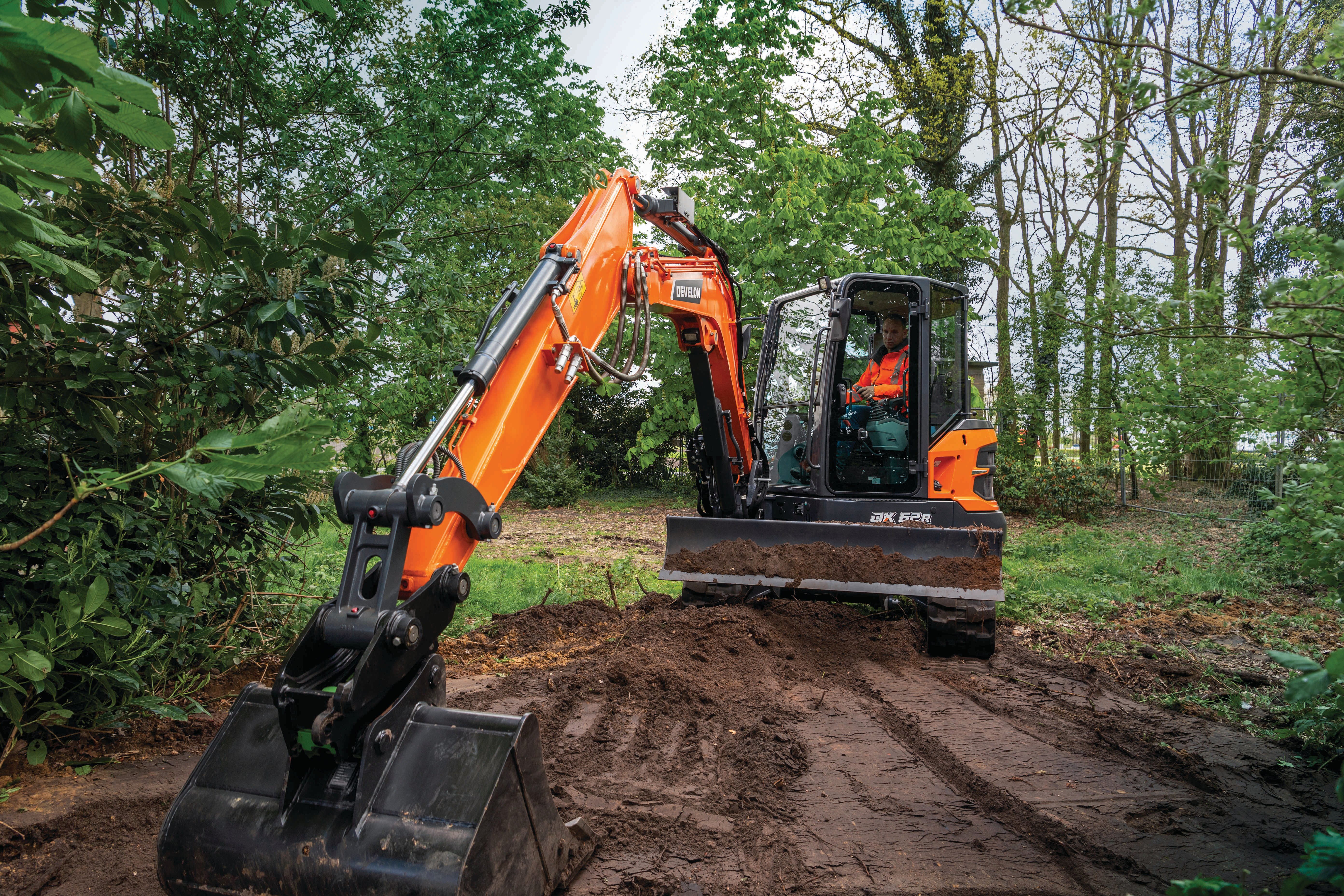 DEVELON has introduced all-new six-metric-ton mini excavators, the DX62R-7 and DX63-7, for use in the United States and Canada.