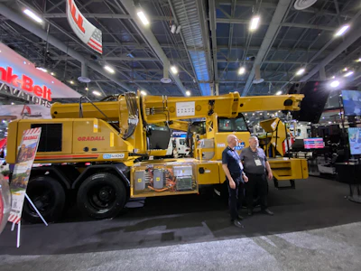The Gradall fully electric excavator with a Volvo Penta driveline