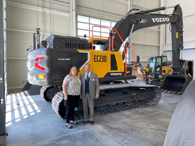 The Volvo EC230 fully electric excavator