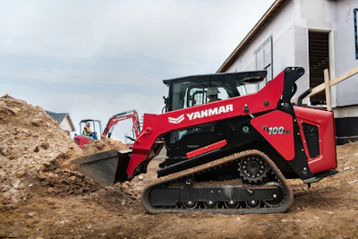 Yanmar's TL100VS' steel-embedded undercarriage offers maximum durability while its standard torsion axle suspension provides a smooth ride for operator comfort and material retention.