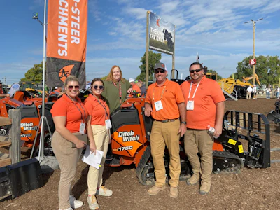 Lori Ditoro and the Ditch Witch team with the SK1750.