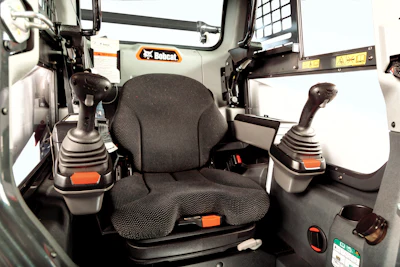 Bobcat's most recent CTLs feature one-piece cab designs, which reduce the likelihood that debris and dirt will enter.