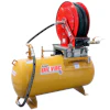 VacBuilt systems are for both mobile and shop applications. In the shop, these used oil tanks eliminate the need for centralized lube systems.