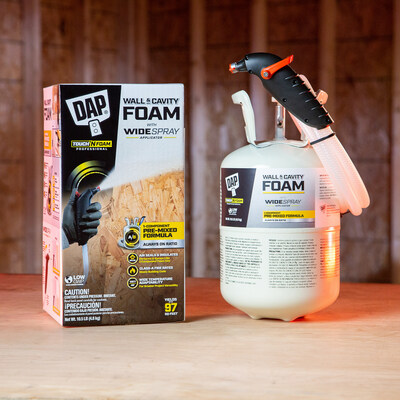 Using polyurethane sealant technology, Wall and Cavity Foam is a spray ready, single canister solution with 2-Componenet spray foam versatility.