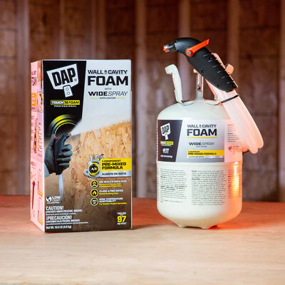 Using polyurethane sealant technology, Wall and Cavity Foam is a spray ready, single canister solution with 2-Componenet spray foam versatility.