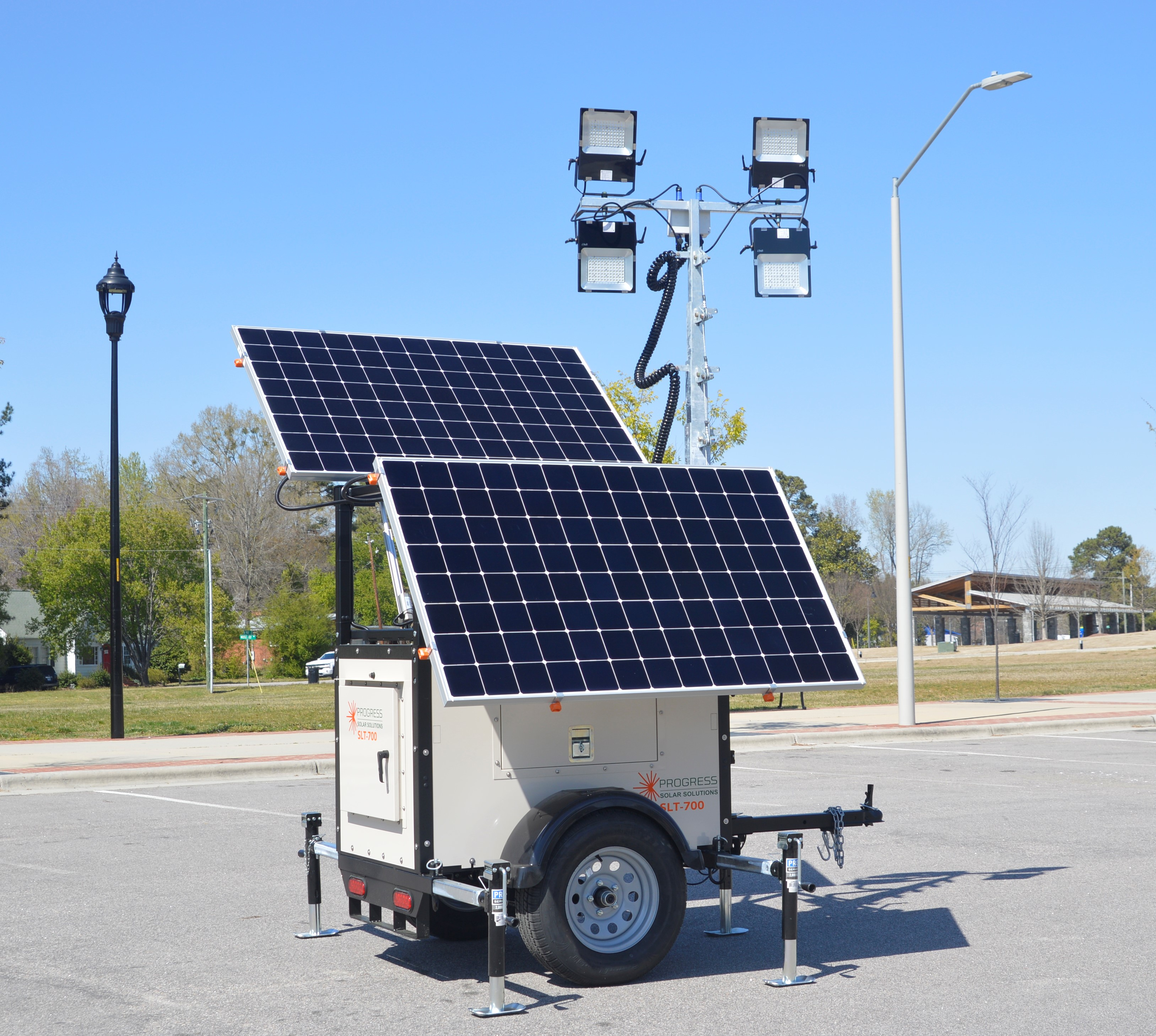 Equipped with four solid-state LED lights, the upgraded LED towers feature automatic timers and dawn-to-dusk operation for automated functionality.