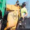 Zach Buck running the paver for Buck Brothers
