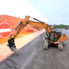 Leica Geosystems’ GNSS Machine Control technology offers possibilities to enhance safety for construction workers and pedestrians around busy work sites and to protect existing and newly built infrastructure through automatic height, depth, and slew hydraulic control for excavators.