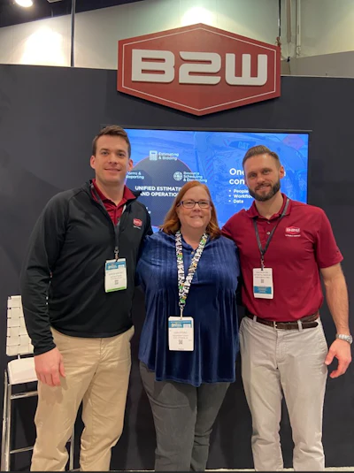 The B2W team discussed how the software helps contractors win more bids at better margins and helps them after they win work,
