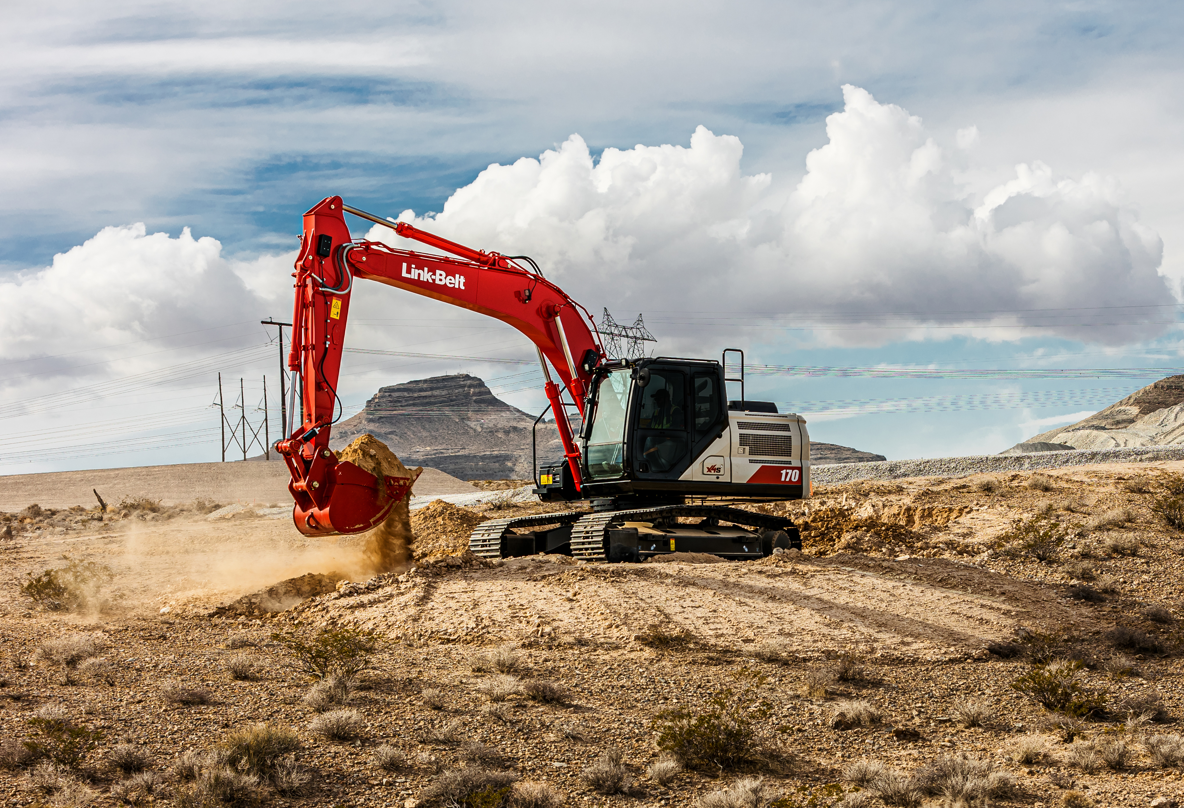 This machine is powered by a 120-hp Yanmar turbocharged diesel engine and features an operating weight of 39,500 lbs.