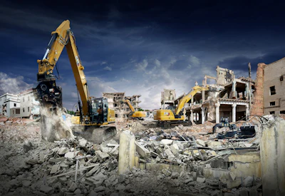 The new Cat 330 Straight Boom excavator features reinforced booms, sticks, frame and bucket cylinder guard, increasing machine durability in demanding demolition applications.