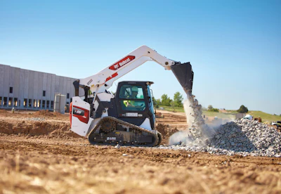 Large compact track loaders excel in tough ground conditions, with the horsepower and traction to power through mud, sand, and loose dirt.