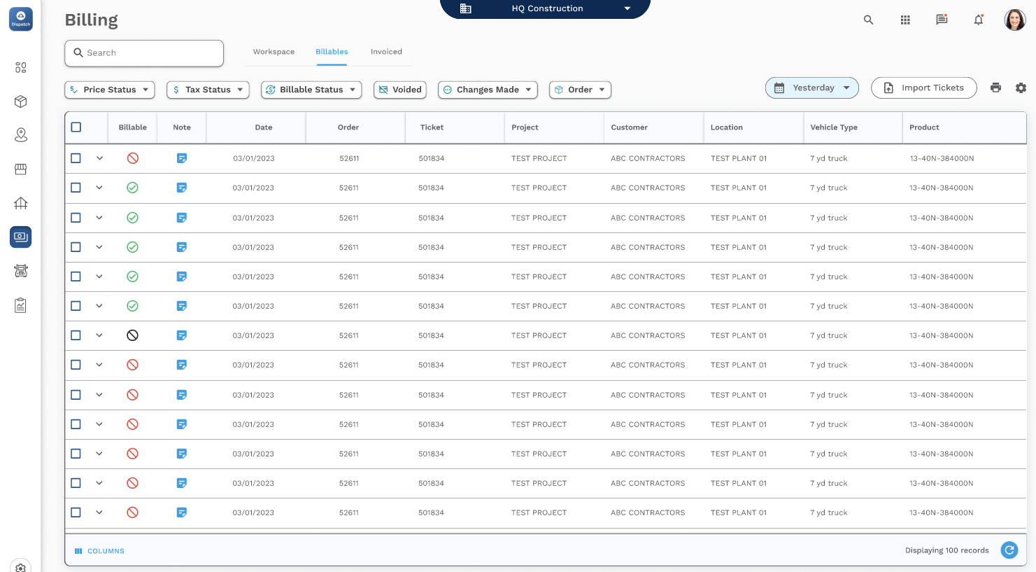 The Billing and Invoicing experience in Dispatch introduces a range of customer-centric features tailored to meet specific needs and preferences.