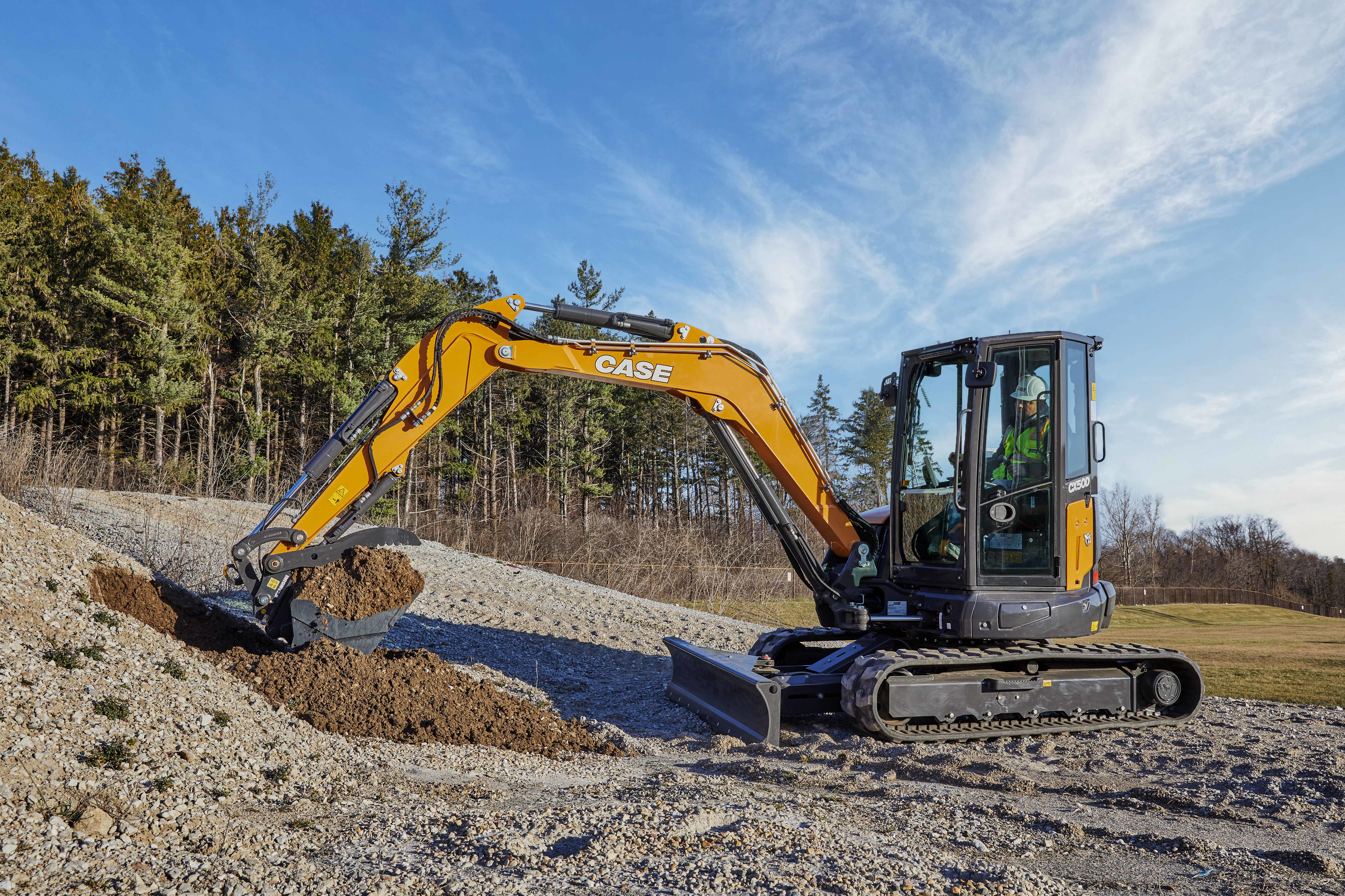 The CX50D comes standard with multifunctional hydraulics and a second auxiliary circuit, as well as an optional third auxiliary circuit for advanced attachments like tilt rotators and grapples.