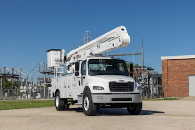 With up to 55 degrees of wheel cut and a swept-back bumper, the M2 106 Plus provides maneuverability in narrow city streets, busy job sites and other tight situations.