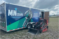 A compact utility loader and power buggy were donated to help make the project easier.
