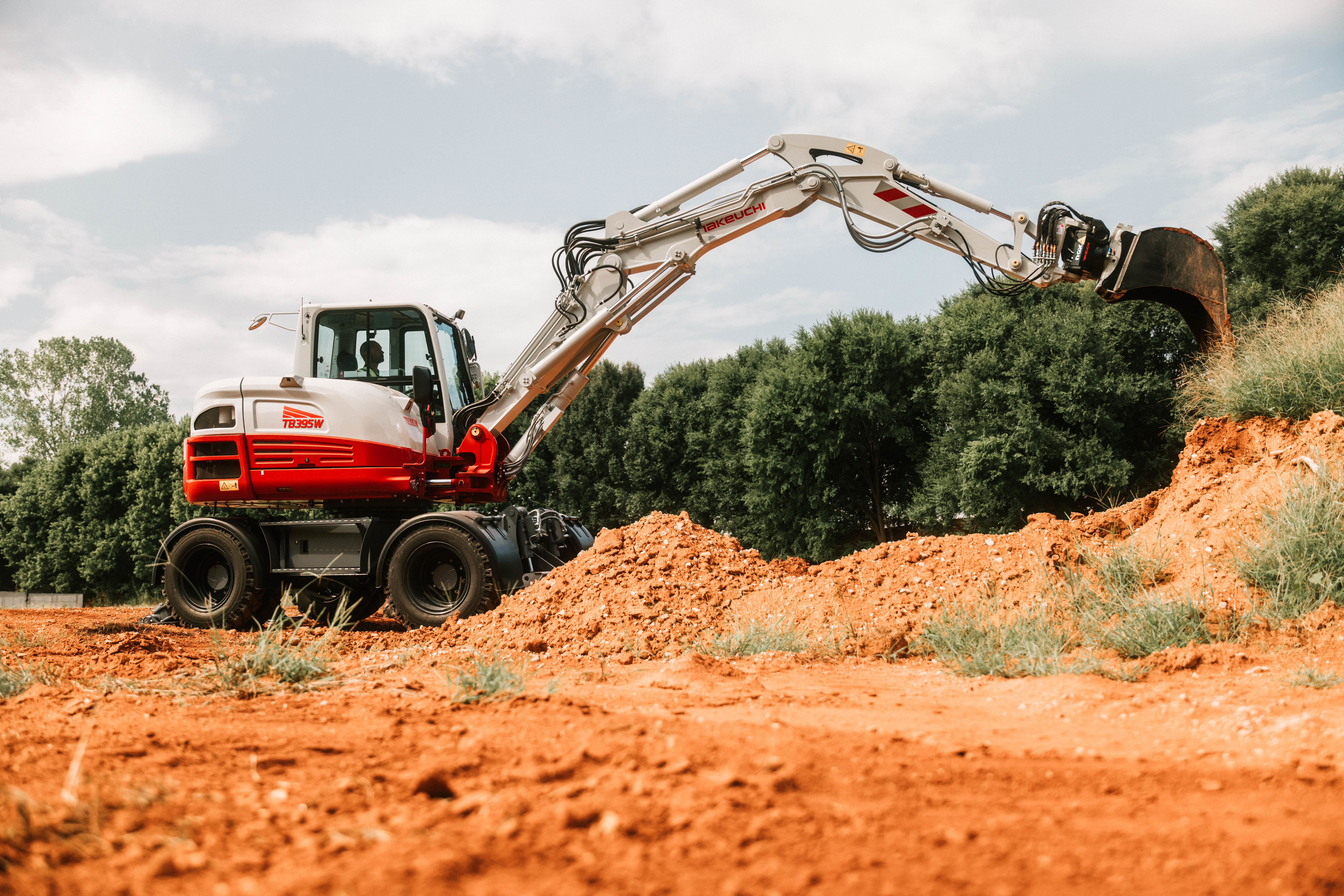 The TB395W is powered by a Tier-4-Final-compliant diesel engine delivering 114 hp at 2,200 rpm and up to 339 ft. lbs. of torque.