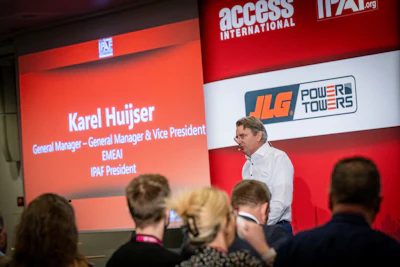 IPAF President, and General Manager for the EMEAI region at JLG, Karel Huijser