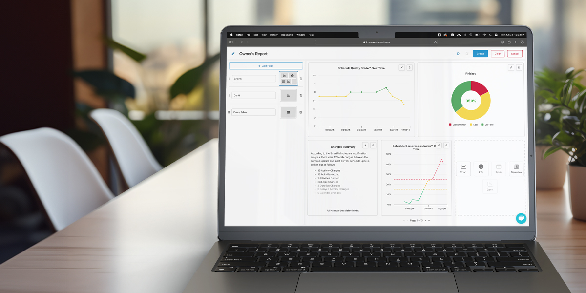 The solution serves to help companies transmit information about project status.