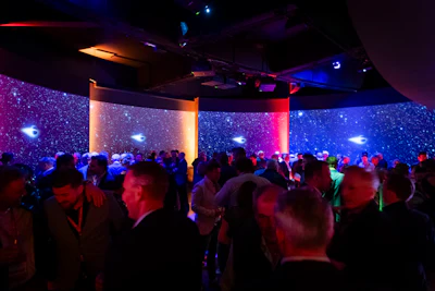 Sponsored by JCB Access, part of the IPAF and IAPA 2024 summit, the welcome networking reception was held at the Copenhagen Planetarium.