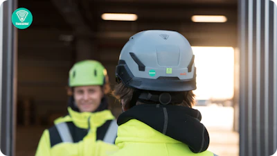 The chips are programmed to report equipment usage and maintenance data, ensuring that no one puts on a damaged or defective article before going to the jobsite.