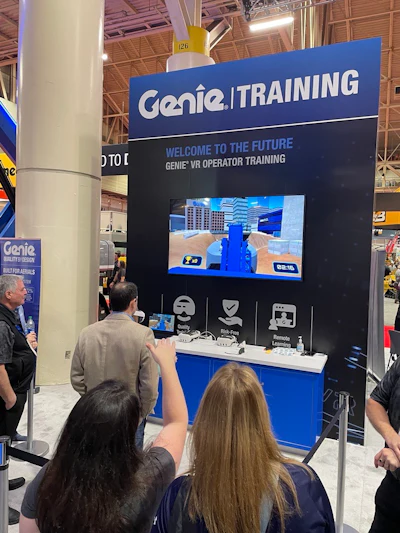 The Genie team shared the VR experience at their booth during the American Rental Association conference.