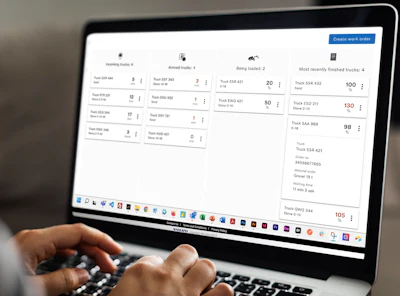 Services like Volvo’s Connected Load Out can provide worksites with a way of monitoring the amounts of each product being loaded.