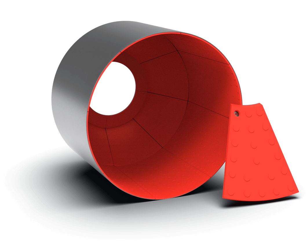 Compatible with plants and trucks from major manufacturers, these liners can be installed by welding, bolting or with high-strength magnets.