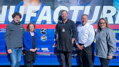 From left to right: Gert Reichetseder, president/CEO of Wacker Neuson - North America; Lt. Governer Sara Rodriguez (D-Wisconsin); Joe Miller, VP of Sales and Marketing of Wacker Neuson; Jim Elliott, VP of Finance and CFO or Wacker Neuson; and Megan Tanel, President of AEM.